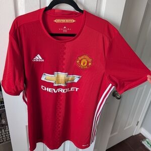 Adidas Red Manchester United Soccer Jersey 2016/17 Home Size XL